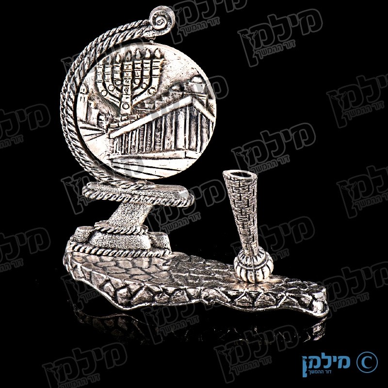 מטבע ירושלים מסתובב ומעמד לעט