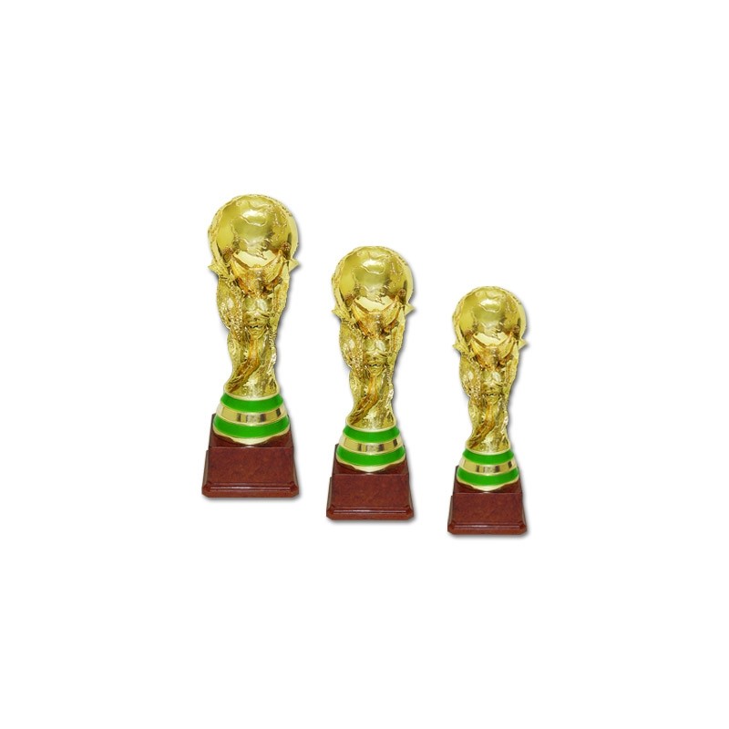 גביע מונדיאל עשוי רזין עם אפשרות להקדשה אישית ובסיס שיש