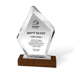 מגן הוקרה זכוכית דגם לוס אנגלס