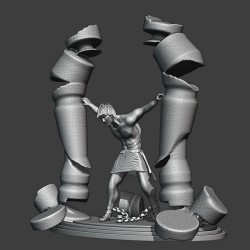 פסל תלת מימד עם קומפוזיציה