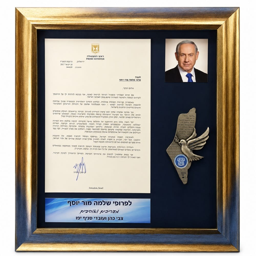 מסגרת ממלכתית – תבליט היונה והתקווה