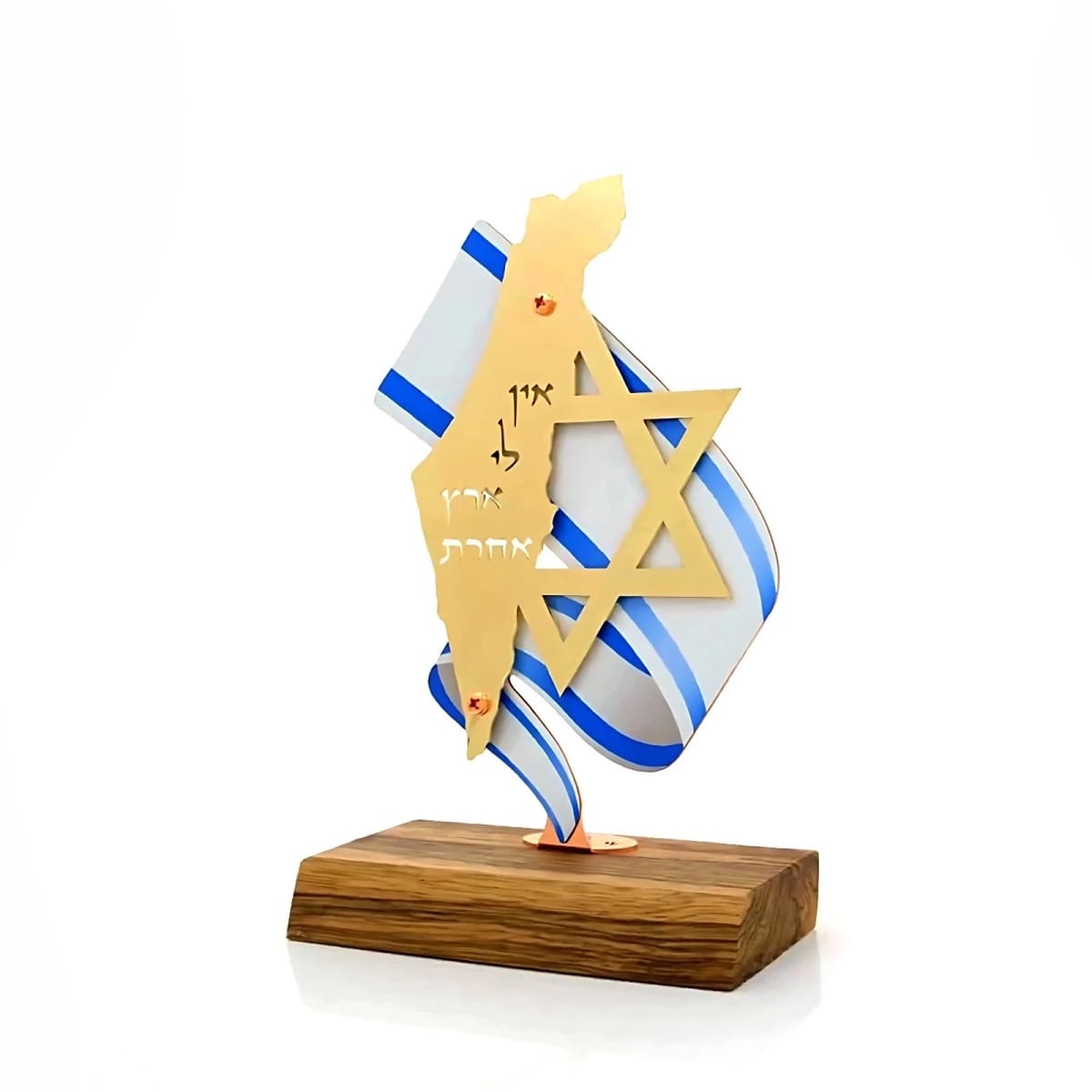 מפה על רקע דגל ישראל מתנופף