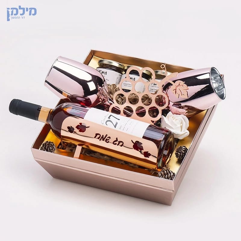 מעמד אומנותי לבקבוק יין - אשכול ענבים