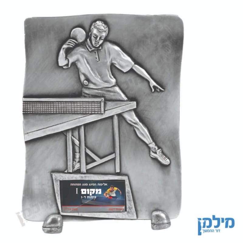 מגן הוקרה טניס שולחן "פינג פונג" וינטג' מיציקת מתכת מסגוסגת זמק