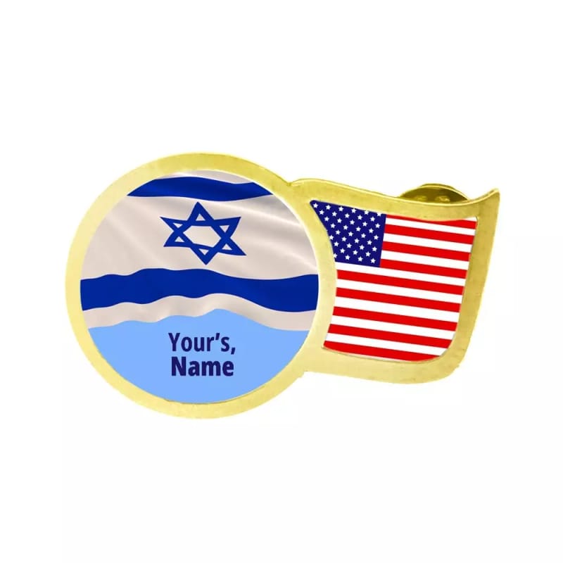 סיכת לוגו משולבת דגל