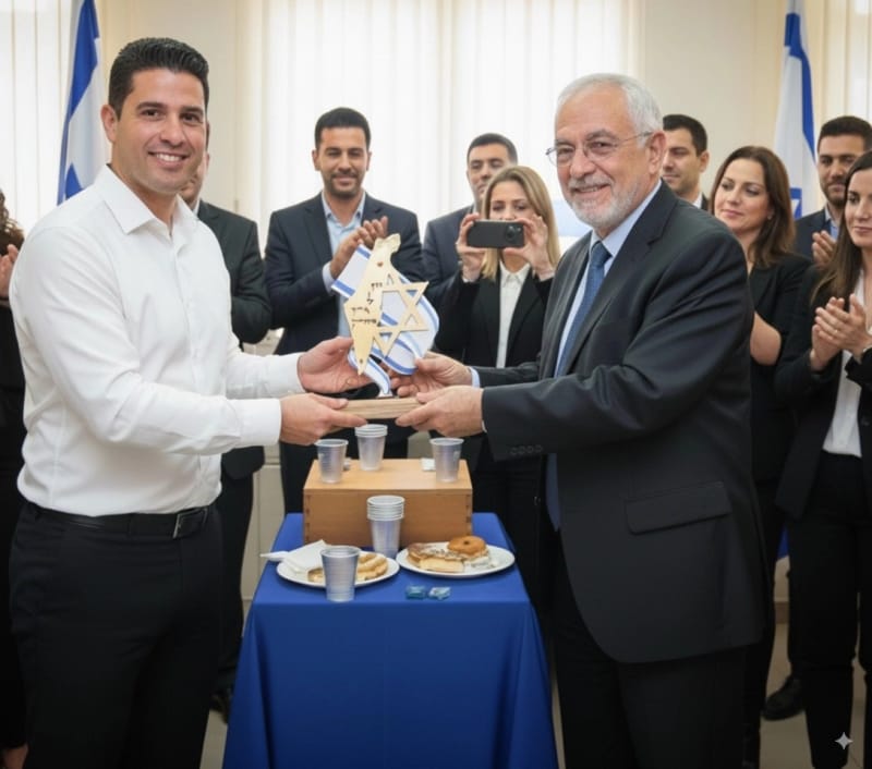 מפה על רקע דגל ישראל מתנופף