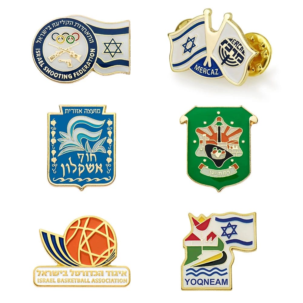 סיכת דש צורנית עם צבעי אמאייל