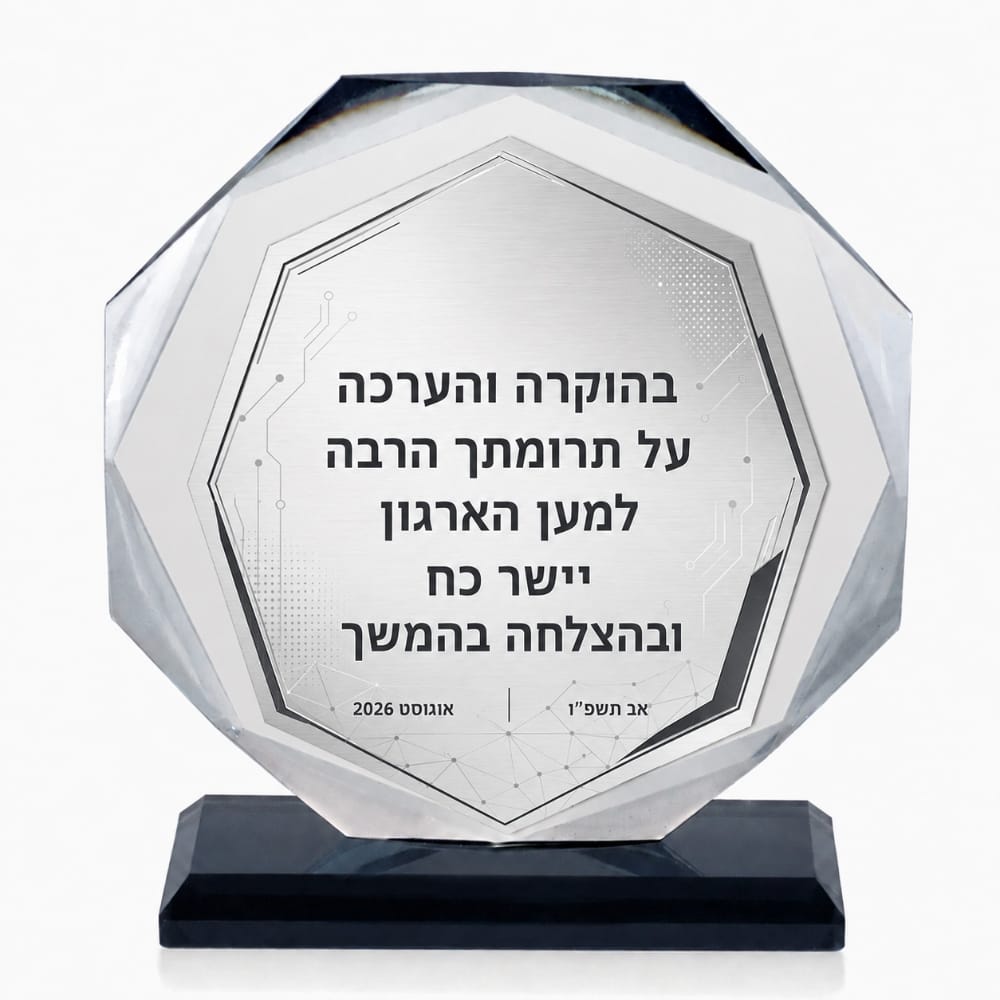 מגן זכוכית 12 ס"מ אירופה קטן
