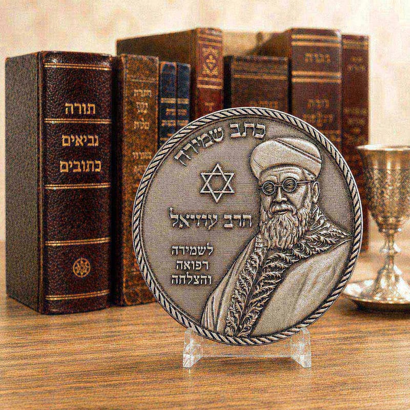 מדליה מוטבעת בתלת מימד פרוטרט לרבנים