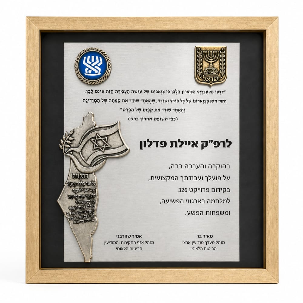 יצירת הוקרה ישראלית – מפה, ההמנון וסמל המדינה