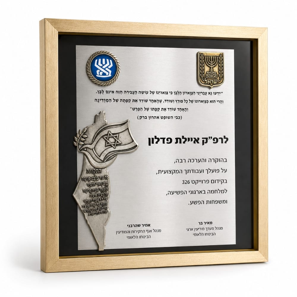 יצירת הוקרה ישראלית – מפה, ההמנון וסמל המדינה
