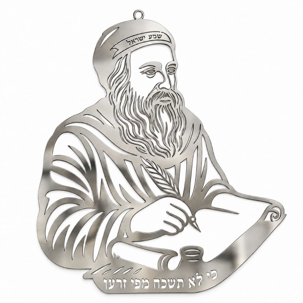 רבי שמעון בר יוחאי מגן הוקרה חיתוך לייזר תלייה קיר