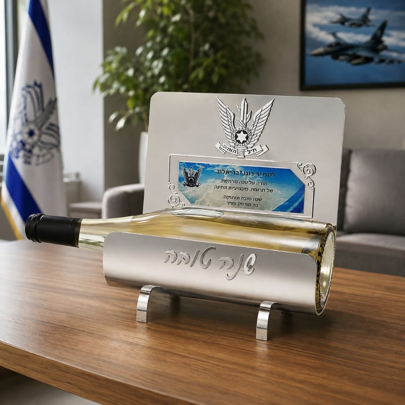 מעמד מהודר לבקבוק יין עם לוגו בהתאמה אישית