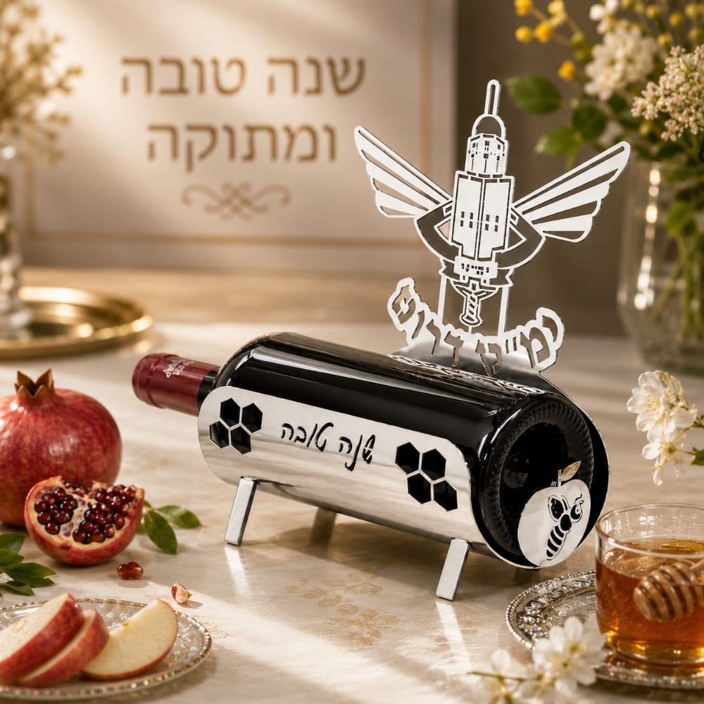 מעמד אומנותי לבקבוק יין בהתאמה אישית מלאה